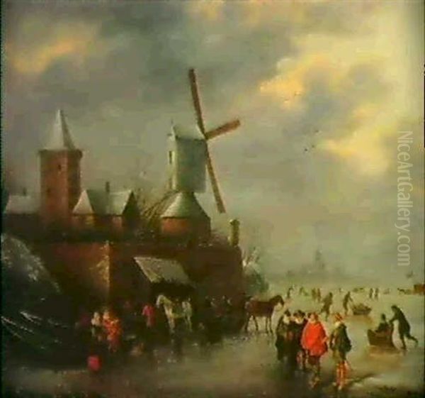 Eisvergnungen Oil Painting by Thomas Heeremans