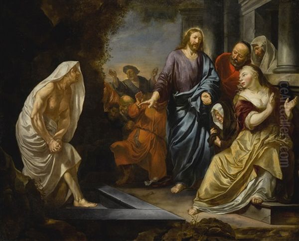 The Raising Of Lazarus by Hendrik Heerschop