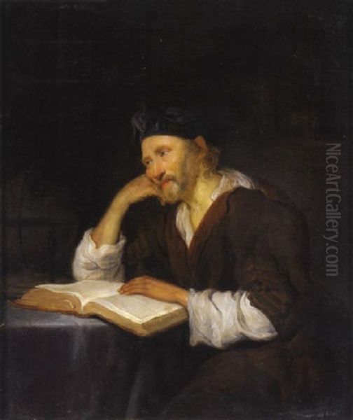 Ein Philosoph Oil Painting by Hendrik Heerschop