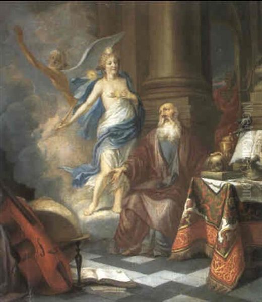 Allegorie Der Gelehrsamkeit Oil Painting by Hendrik Heerschop