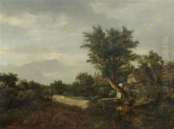 Waldlandschaft Mit Figuren Oil Painting by Gerrit van Hees