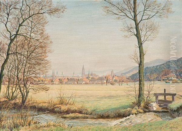 Blick Auf Freiburg by Julius Heffner