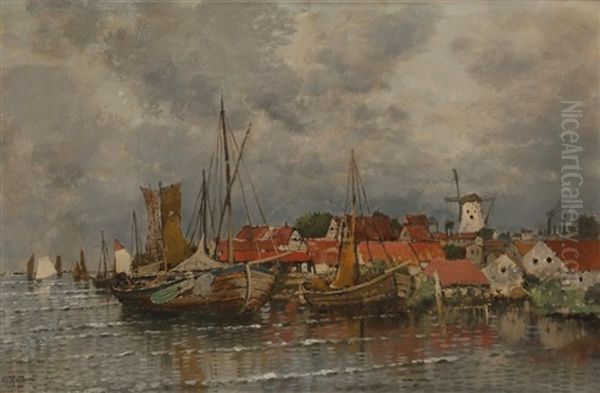 Port De Peche Oil Painting by Karl Heffner