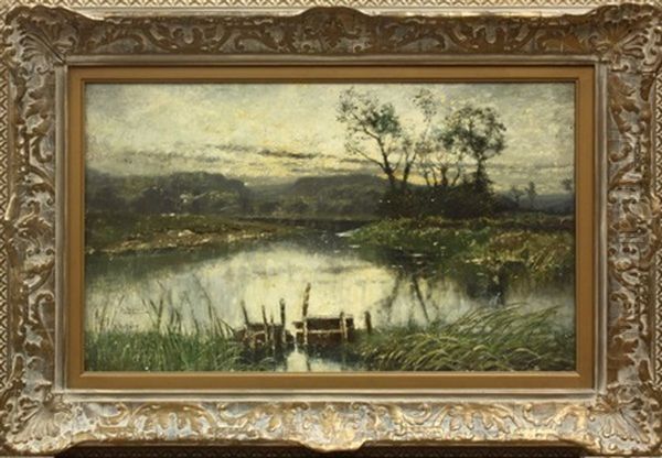 On The Yare Near Norwich Oil Painting by Karl Heffner