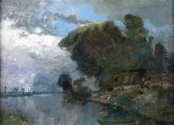 Gewitter In Der Mark Oil Painting by Karl Heffner