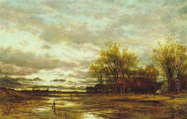 Sonnenuntergang Am Flus Oil Painting by Karl Heffner