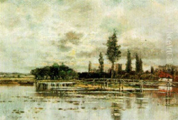 In The Fen Country, Holland Oil Painting by Karl Heffner