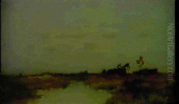 Marshland Pastures Oil Painting by Karl Heffner