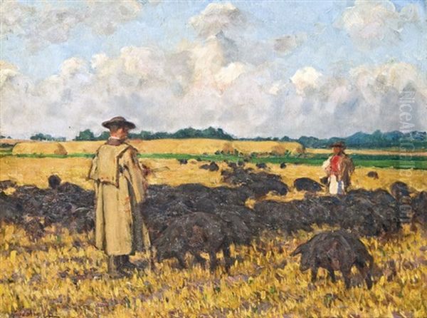 Kondasok Oil Painting by Laszlo Hegedus