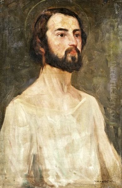 Szent Imre Oil Painting by Laszlo Hegedus