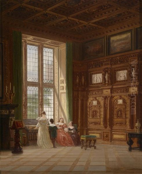 Renaissanceinterieur Oil Painting by Heinrich Anton Heger