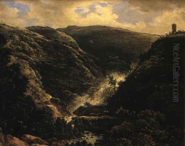 Sydl,ndskt Landskap Oil Painting by Per Gustaf von Heideken