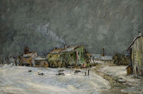 Winterlandschaft Oil Painting by Hans Heider