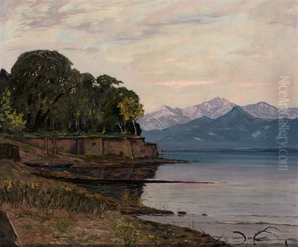 Fruhmorgendliche Bodensee-landschaft Am Obersee by Hans Von Heider