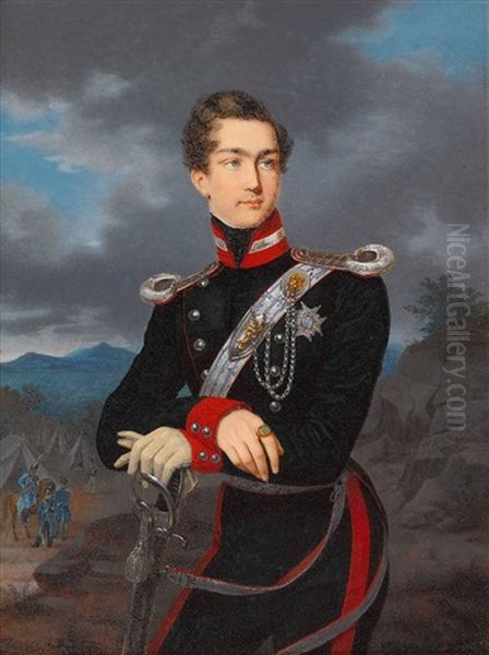 Herzog Maximilian Von Leuchtenberg Oil Painting by Franz Napoleon Heigel