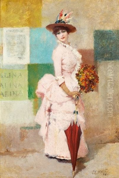 Elegante Aux Affiches by Charles Emile Heil