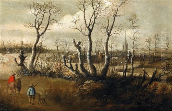 Flamische Winterlandschaft Oil Painting by Daniel van Heil