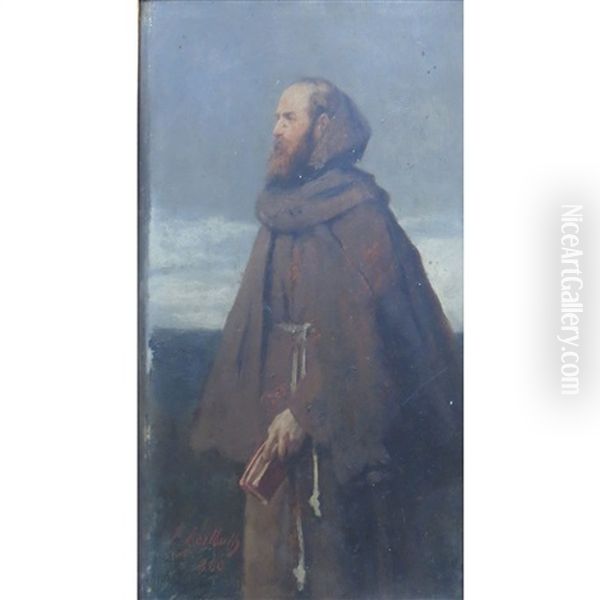 Portrait Of Moritz Hartmann As Pfaff Mauritius (the Priest Mauritius) Oil Painting by Ferdinand Heilbuth