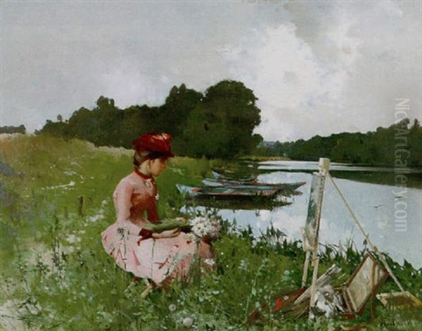 An Afternoon's Pastime by Ferdinand Heilbuth