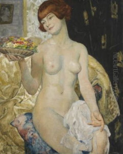 Morgenprasent Oil Painting by Ernst Heilemann