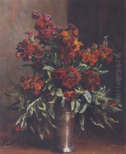 Gyldenlakker I En Vase Oil Painting by Flora Heilmann