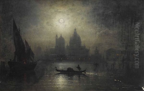 Venedig Bei Vollmond Oil Painting by Karl Heilmayer