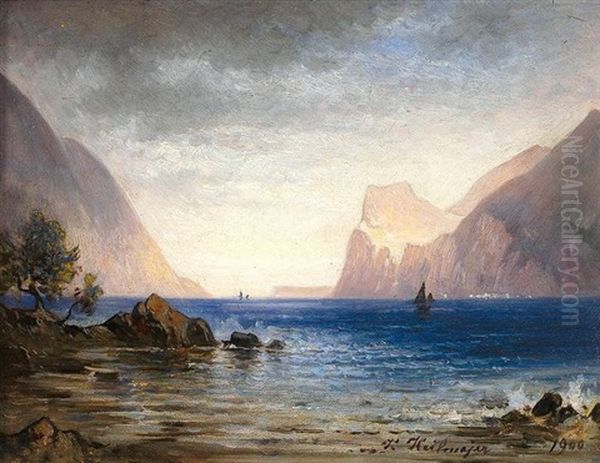 Gardasee Partie Bei Torbole Oil Painting by Karl Heilmayer