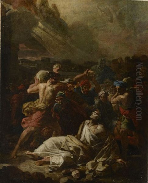 La Lapidation De Saint Etienne Oil Painting by Francois-Joseph Heim