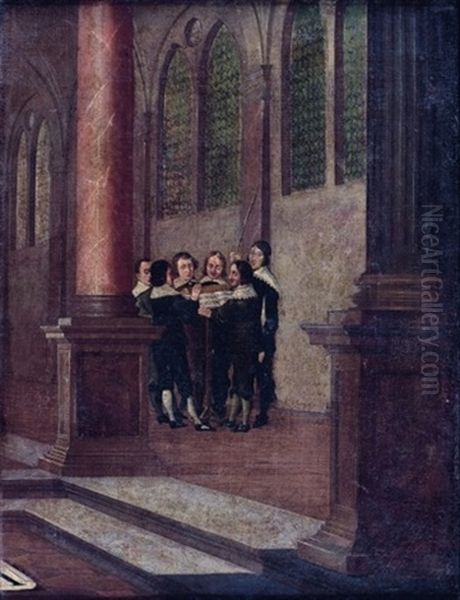 Concert Dans Une Eglise Oil Painting by Wolfgang Heimbach