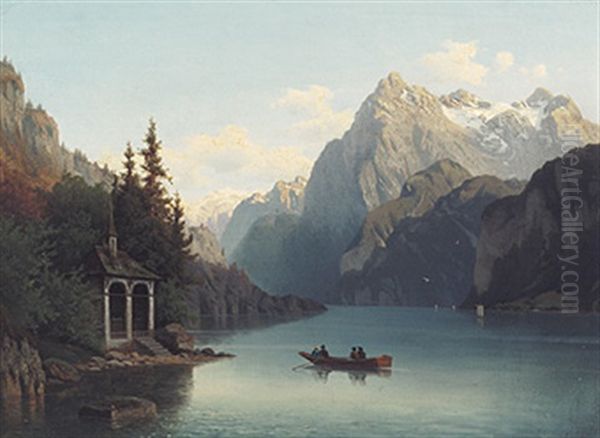 Blick Auf Den Vierwaldstatter See Mit Tellskapelle Oil Painting by Eduard Hein