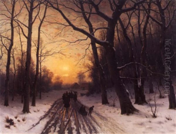 Winterlandschaft Oil Painting by Eduard Hein