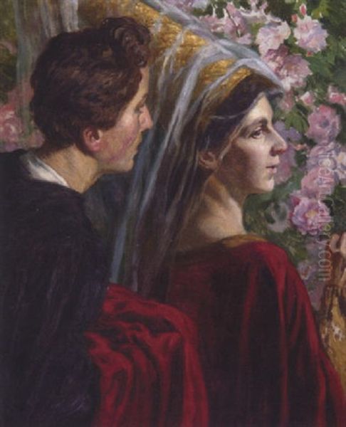 Die Rose Oil Painting by Franz Hein