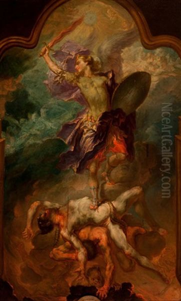 Saint Michael Oil Painting by Wolfgang Andreas Heindl