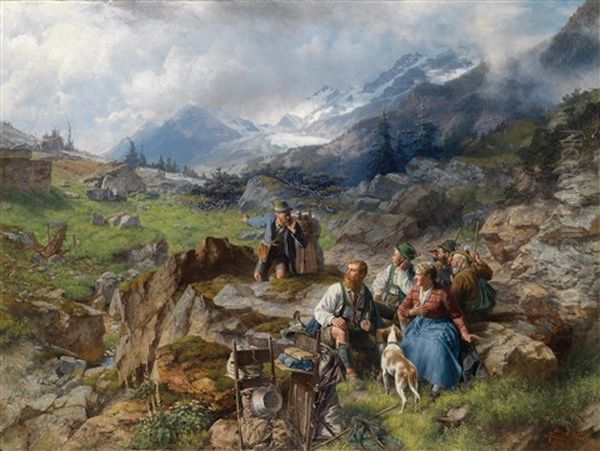 Der Aufstieg Oil Painting by Johann Adalbert Heine