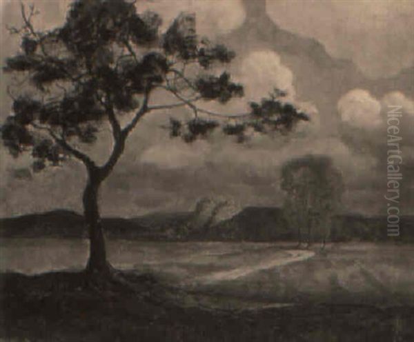 Voralpenlandschaft Oil Painting by Thomas Theodor Heine