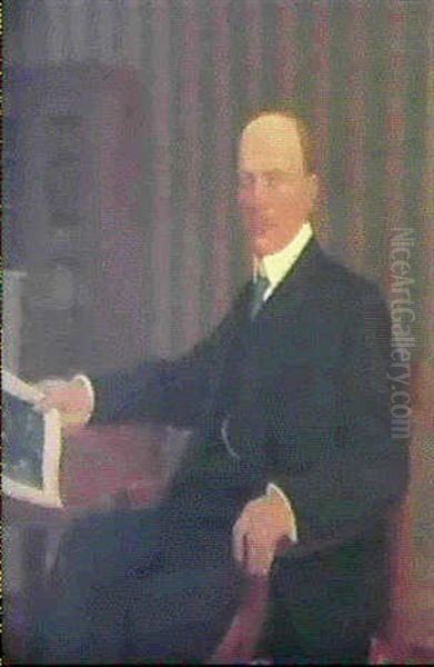 Bildnis Henry Bernhard Simms Oil Painting by Thomas Theodor Heine