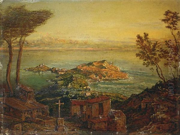 Cap Ferrat Oil Painting by Johann Baptiste Heinefetter