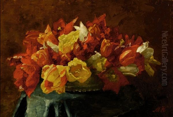 Still-life With Red And Yellow Tulips by Marie Heineken