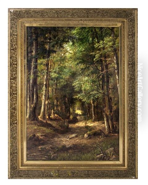 Forster Im Wald Oil Painting by Eduard Heinel