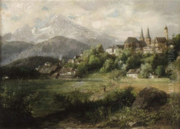 Berchtesgaden Oil Painting by Eduard Heinel