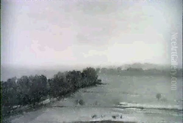 Ausblick Von Dachau Gegen Munchen Oil Painting by Karl Adam Heinisch