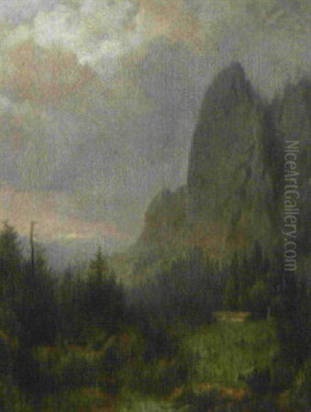 Voralpenlandschaft Oil Painting by Heinrich Heinlein