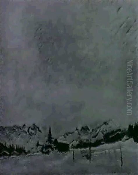 Novembermorgen Iim Montafon Oil Painting by Hans Richard Heinmann