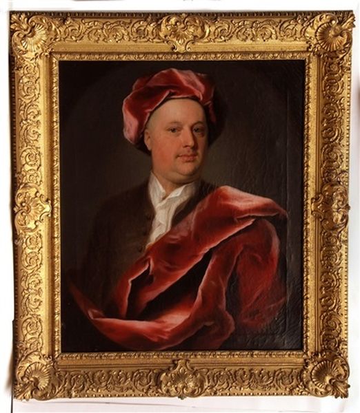 Portrait Of John Howes Of Morningthorpe Manor Oil Painting by John Theodore Heins