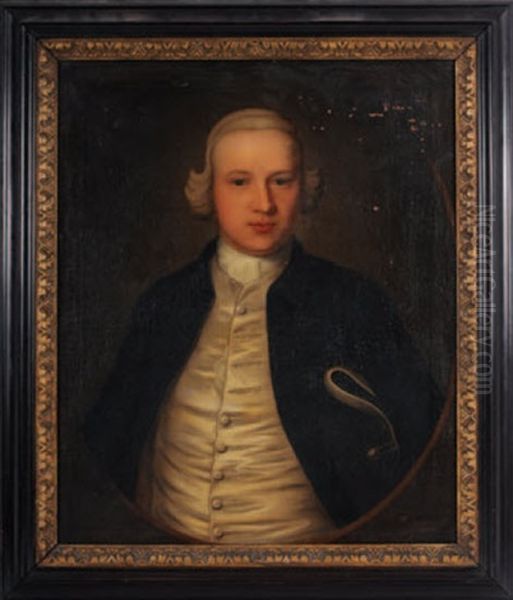 Portrait Of A Gentleman (radcliffe Pearl Todd?) Oil Painting by John Theodore Heins