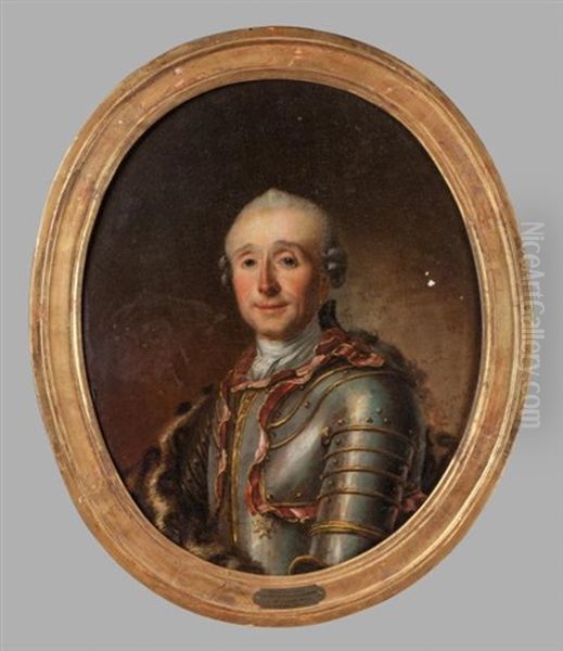 Jules Hercule Meriadec De Rohan-guemene, Duc De Montbazon, Pair De France Oil Painting by Johann Ernst Heinsius