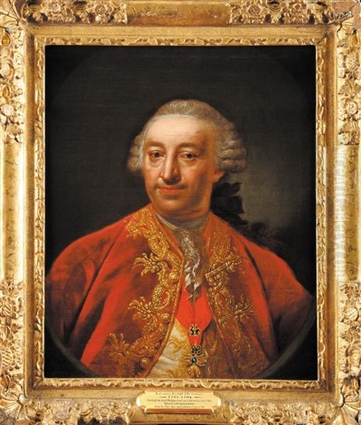 Portrait De Karl Philipp Comte De Cobenzl, Portant La Toison D'or Oil Painting by Johann Ernst Heinsius