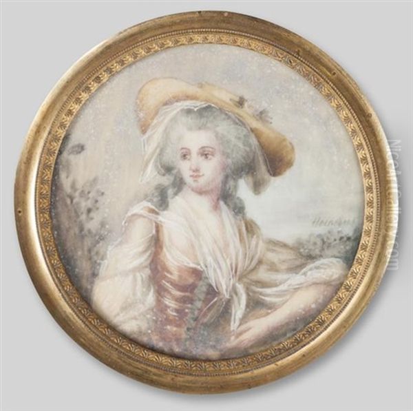 La Marquise De La Guiche Nee Jeanne-marie De Clermont-montoison Oil Painting by Johann Ernst Heinsius