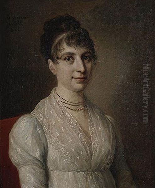 Retrato De Madame Thiesselin Oil Painting by Johann Ernst Heinsius