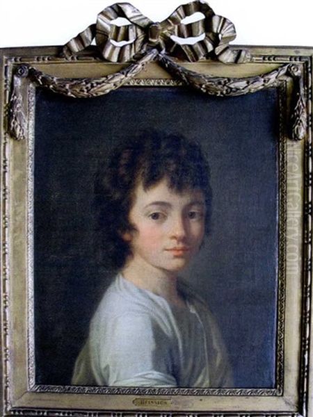 Portrait De Jeune Garcon Oil Painting by Johann Ernst Heinsius